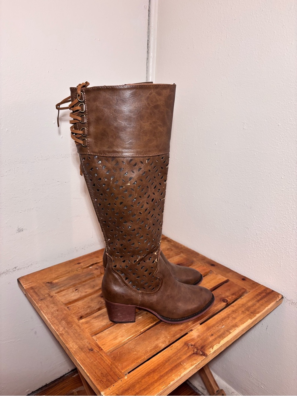 Spring Step Patrizia Naiphelia Cutout Knee High Boots
